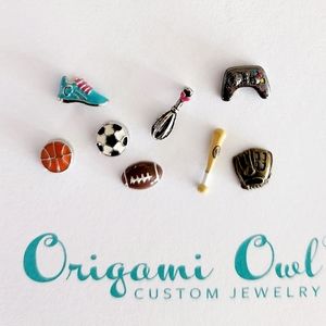 Origami Owl 🦉 Sports Charms Set of 8 NWT $22